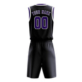 Custom Navy Light Purple Basketball Set