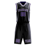 Custom Navy Light Purple Basketball Set