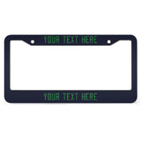 Custom Navy Emerald Green License Plate Frame