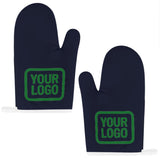 Custom Navy  Emerald Green Oven Mitt Set