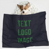 Custom Navy Emerald Green Pet Blanket