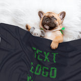 Custom Navy Emerald Green Pet Blanket