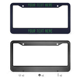 Custom Navy Emerald Green License Plate Frame