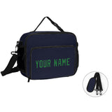 Custom Navy Emerald Green Lunch Bag