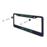 Custom Navy Emerald Green License Plate Frame