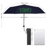 Custom Navy Emerald Green Automatic Umbrella
