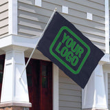 Custom Navy Emerald Green Flag