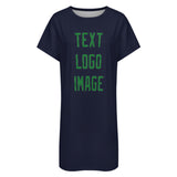 Custom Navy Emerald Green Nachthemd
