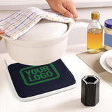 Custom Navy  Emerald Green Oven Mitt Set