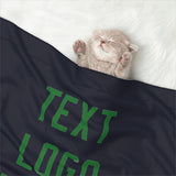 Custom Navy Emerald Green Pet Blanket