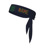 Custom Navy Coral Red Headband