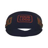 Custom Navy Coral Red Sports headband