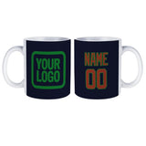 Custom Navy Coral Red Mug