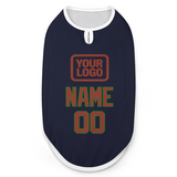 Custom Navy Coral Red Pet Vest