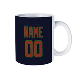 Custom Navy Coral Red Mug