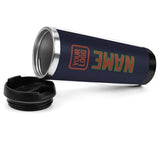 Custom Navy Coral Red Stainless Steel Water Cup