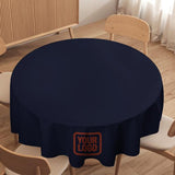 Custom Navy Coral Red Round Table Cloth