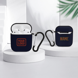 Custom Navy Coral Red AirPods Case