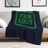 Custom Navy Emerald Green Blanket