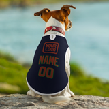 Custom Navy Coral Red Pet Vest