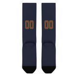 Custom Navy Coral Red Knee-High Sock