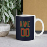 Custom Navy Coral Red Mug