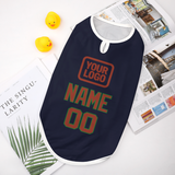 Custom Navy Coral Red Pet Vest