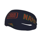 Custom Navy Coral Red Sports headband