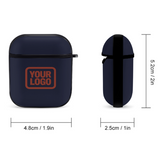 Custom Navy Coral Red AirPods Case