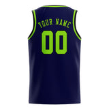 Custom Navy & Emerald Green Colors Design Sports Basketball Jersey
