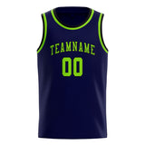Custom Navy & Emerald Green Colors Design Sports Basketball Jersey