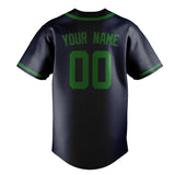Custom Navy & Emerald Green Colors Design Sports Baseball Jersey