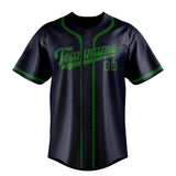 Custom Navy & Emerald Green Colors Design Sports Baseball Jersey