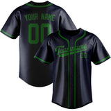 Custom Navy & Emerald Green Colors Design Sports Baseball Jersey