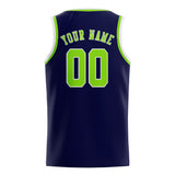 Custom Navy & Emerald Green Colors Design Sports Basketball Jersey