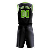 Custom Navy Emerald Green Basketball Set