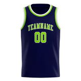 Custom Navy & Emerald Green Colors Design Sports Basketball Jersey