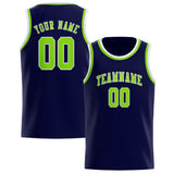 Custom Navy & Emerald Green Colors Design Sports Basketball Jersey
