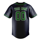 Custom Navy & Emerald Green Colors Design Sports Baseball Jersey