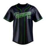 Custom Navy & Emerald Green Colors Design Sports Baseball Jersey