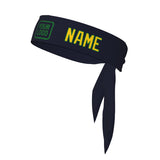 Custom Navy Gold Headband
