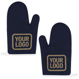Custom Navy  Light Khaki Oven Mitt Set