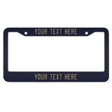 Custom Navy Light Khaki License Plate Frame