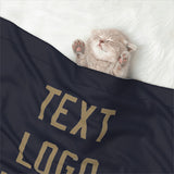 Custom Navy Light Khaki Pet Blanket