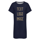 Custom Navy Light Khaki Nachthemd