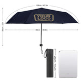 Custom Navy Light Khaki Automatic Umbrella