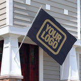 Custom Navy Light Khaki Flag
