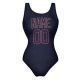 Custom Navy Purple Swimsuit
