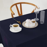 Custom Navy Light Khaki Square Table Cloth