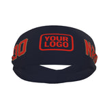 Custom Navy Orange Red Sports headband